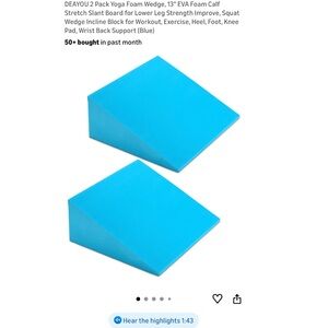 Blue Foam Yoga Wedge Pair
